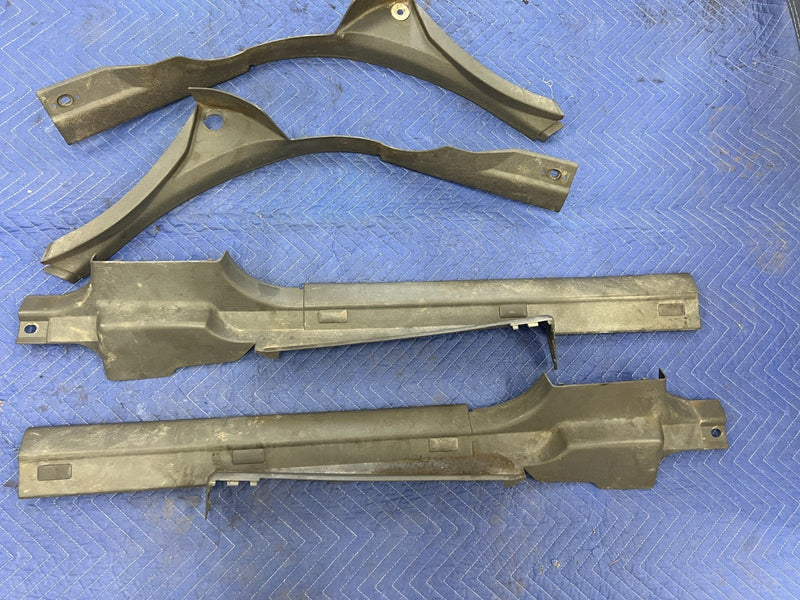 1992-1995 Volvo 940 740 Lower Entry Scuff Panel Trim Set of 4 Gray OEM #3188EM