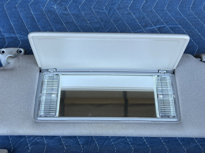 1998-2003 Jaguar XJR XJ8 Left & Right Sun Visor Pair Light Gray OEM #4585E