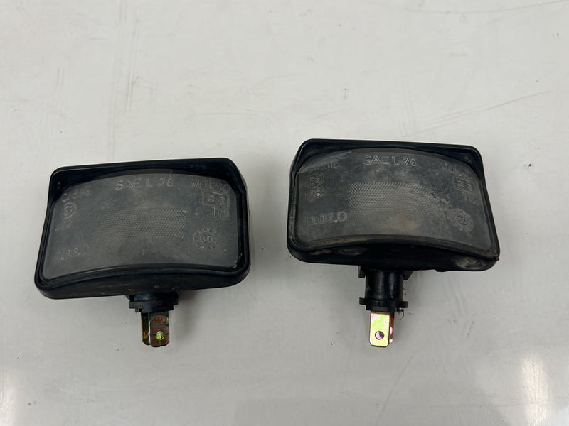 1975-1980 Volvo 244 240 Right &amp; Left Rear License Plate Light Pair OEM #5369EM
