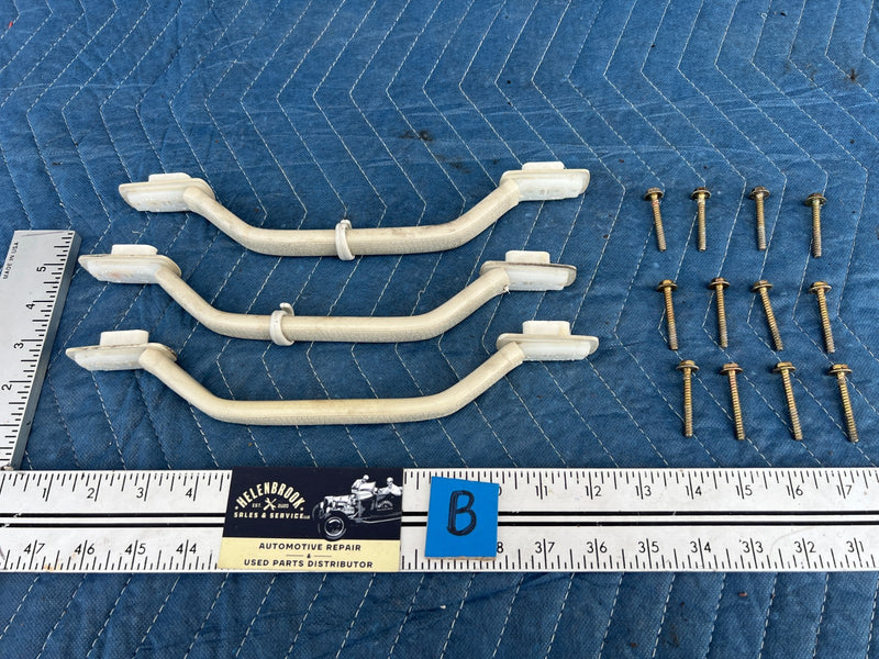 1986-1993 Volvo 240 244 Sedan Overhead Grab Handle Set of 3 White OEM #4196EM
