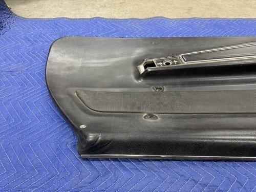 1968-1977 Corvette C3 Left & Right Black Door Card Panel Power w/Trim OEM #3227E