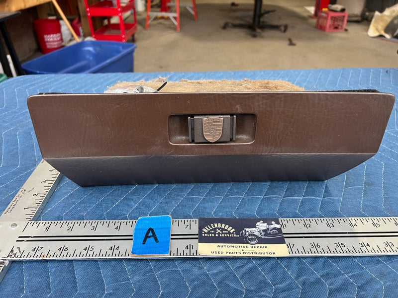 1983-1985 Porsche 944 Dashboard Dash Brown Glove Box Compartment OEM #2420EM