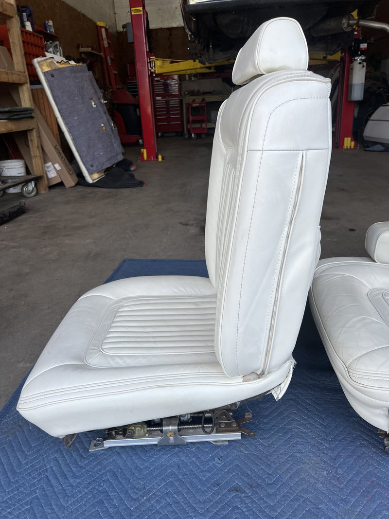 1980-1985 Cadillac Seville Front Left & Right Bucket Seat White OEM #3346M