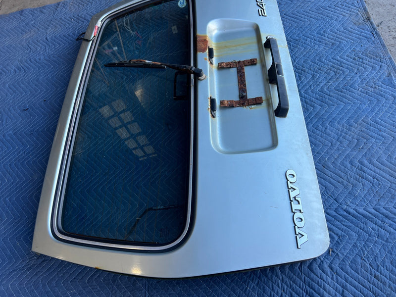 1986-1993 Volvo 240 245 Wagon Only Rear Hatch Lid Door Silver OEM #4141EM