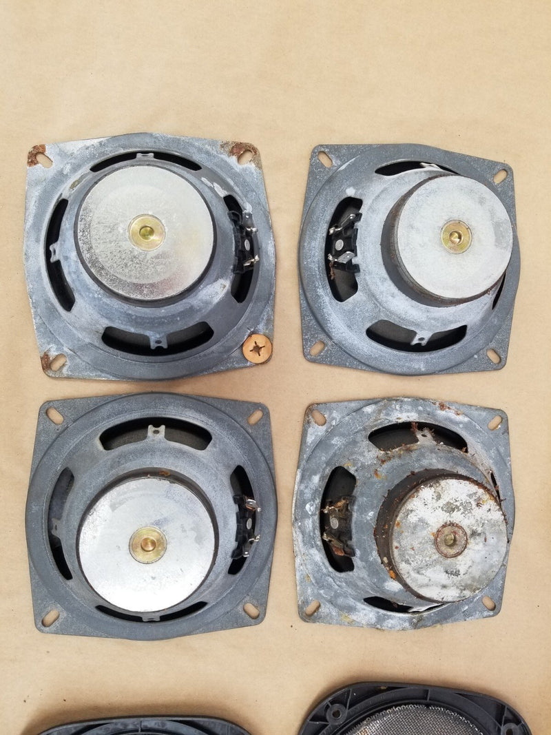 1984-93 BMW E30 318i 325i Front Rear Left Right Speaker Set w/ Covers OEM#462CN