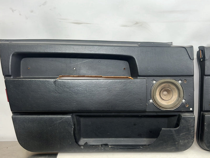 1990-1992 Volvo 740 745 940 Wagon Door Card Trim Panel Set of 4 Black OE #5977EM