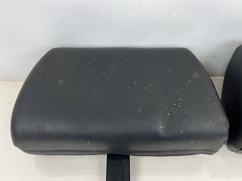 1990-1992 Volvo 740 745 940 Wagon Rear Black Leather Headrest Pair OEM #5864EM