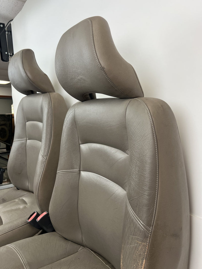 1998-2000 Volvo S70 V70 XC Gray Leather Power Front Left & Right Seat OE #6912EM