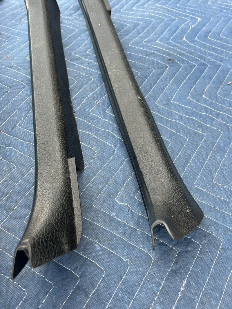 1986-1993 Volvo 240 244 Sedan Door Sill Scuff Trim Entry Black Set OEM #4221EM