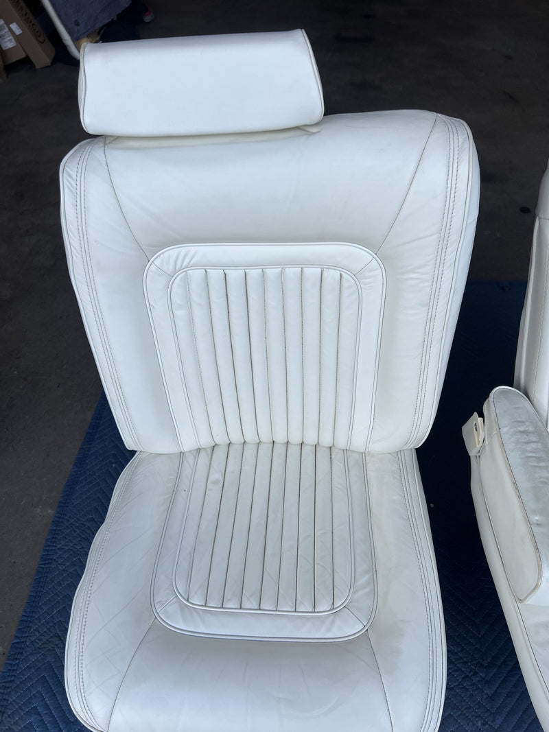 1980-1985 Cadillac Seville Front Left & Right Bucket Seat White OEM #3346M