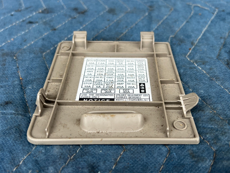 2002-2006 Toyota Camry Fuse Panel Cover Lid Tan Beige OEM #99DU