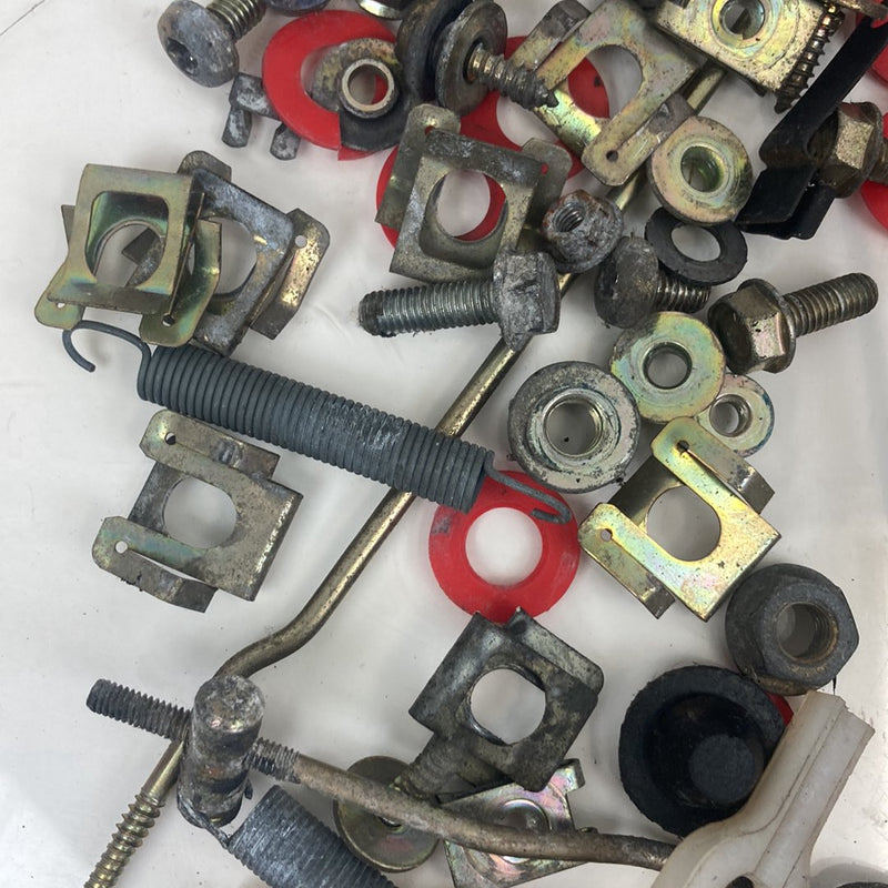 1986-93 Volvo 240 244 Lot of Door Hardware From all 4 Doors Bolts etc OEM #4884M