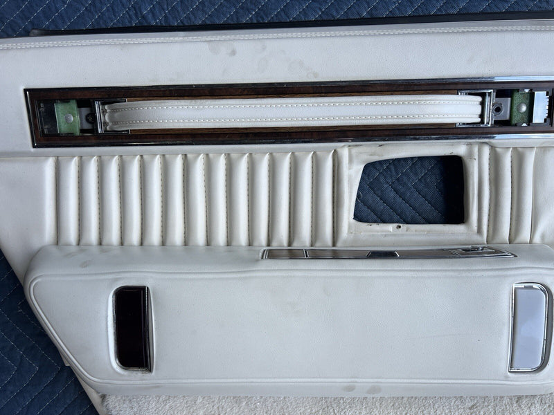 1980-1985 Cadillac Seville White Door Cards Sedan Set Front Rear OEM #3308M