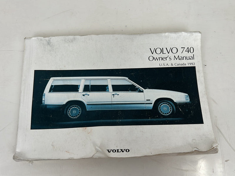 1992 Volvo 740 745 Owners Manual Book User Guide OEM #5835EM