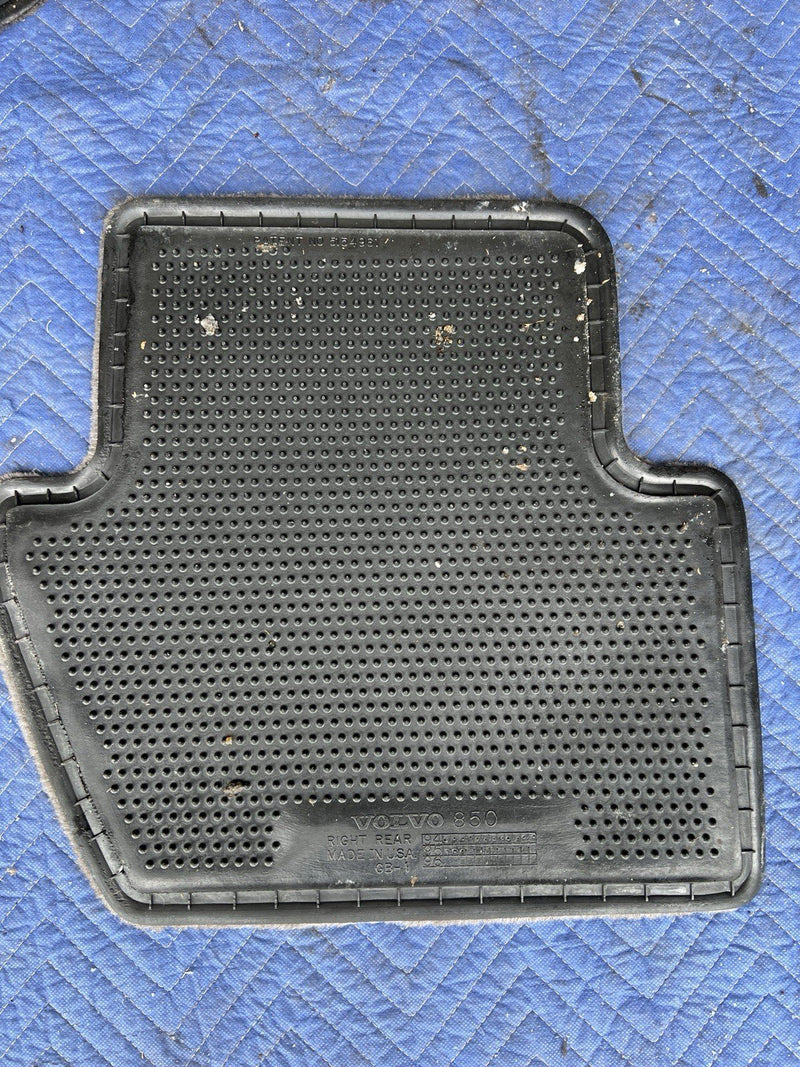 1993-1997 Volvo 850 850R Charcoal Molded Carpet Floor Mat Set OEM #4427E