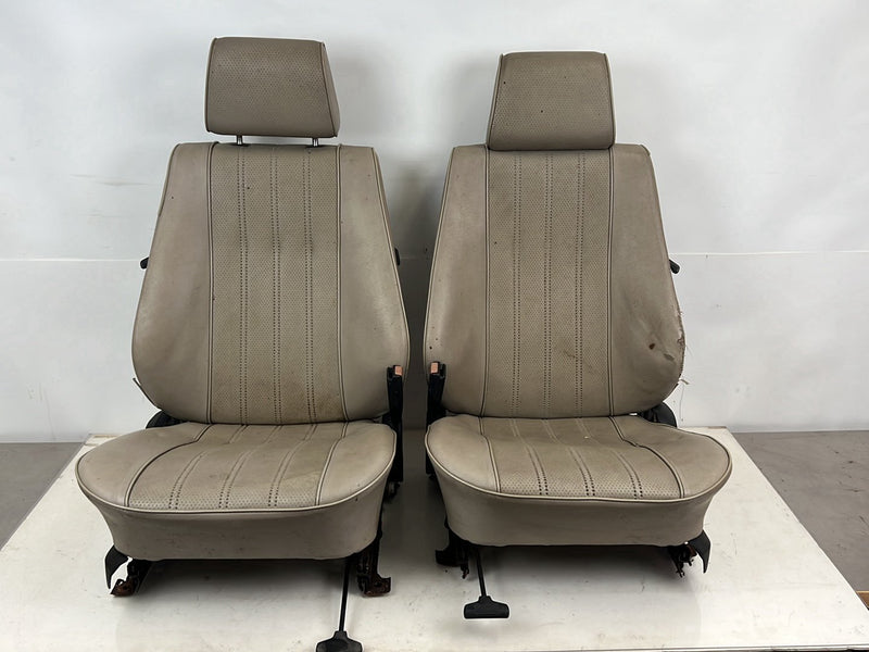 1984-1993 BMW 318i E30 Front Left & Right Bucket Seat Pair Beige OEM #6736EM