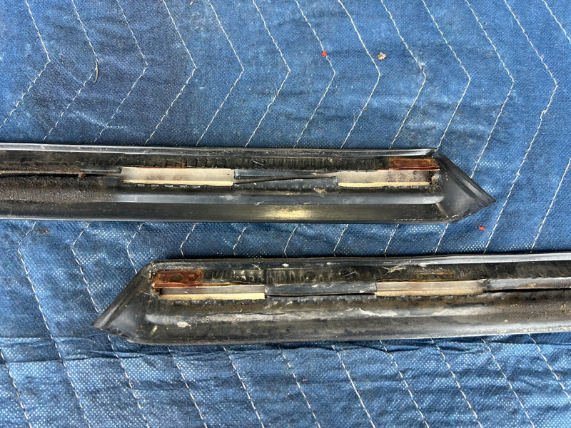 1986-1993 Volvo 240 244 245 Front Right & Left Bumper Trim Chrome Set OE #4455EM