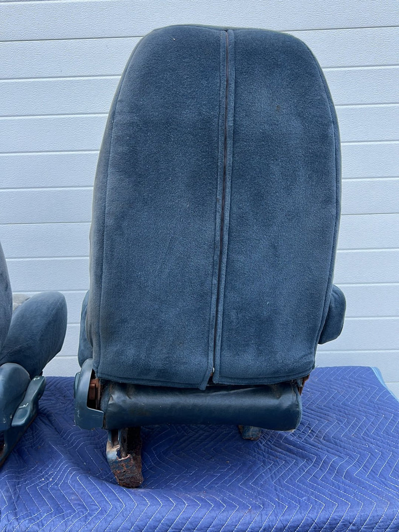 1988-1994 Chevrolet Silverado GMC Front Seat Two-Tone Blue Cloth Pair OE #5508EM