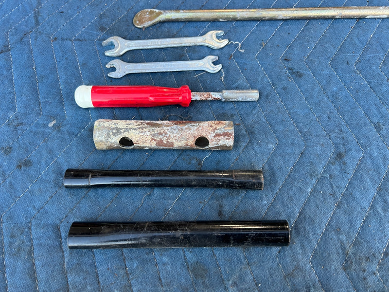 1986-1993 Volvo 240 244 Emergency Spare Tire Tool Kit w/ Glove OEM #4411EM