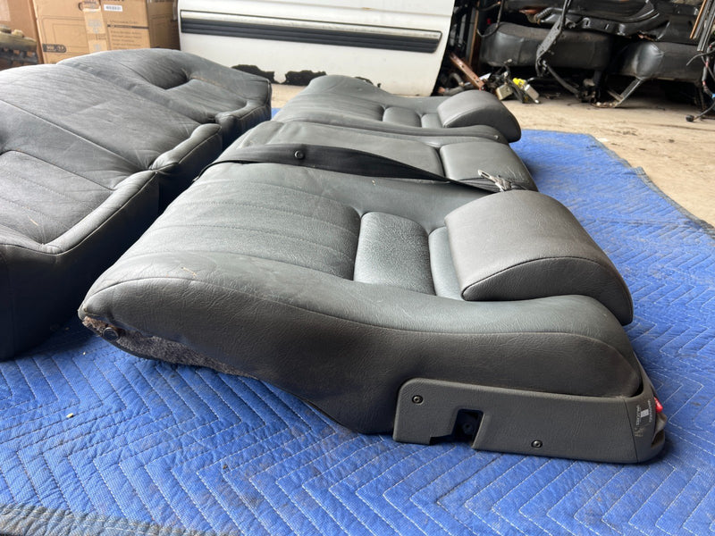 1992-1995 Volvo 940 740 Wagon Charcoal Leather Rear Seat Cushion Set OEM #3265EM