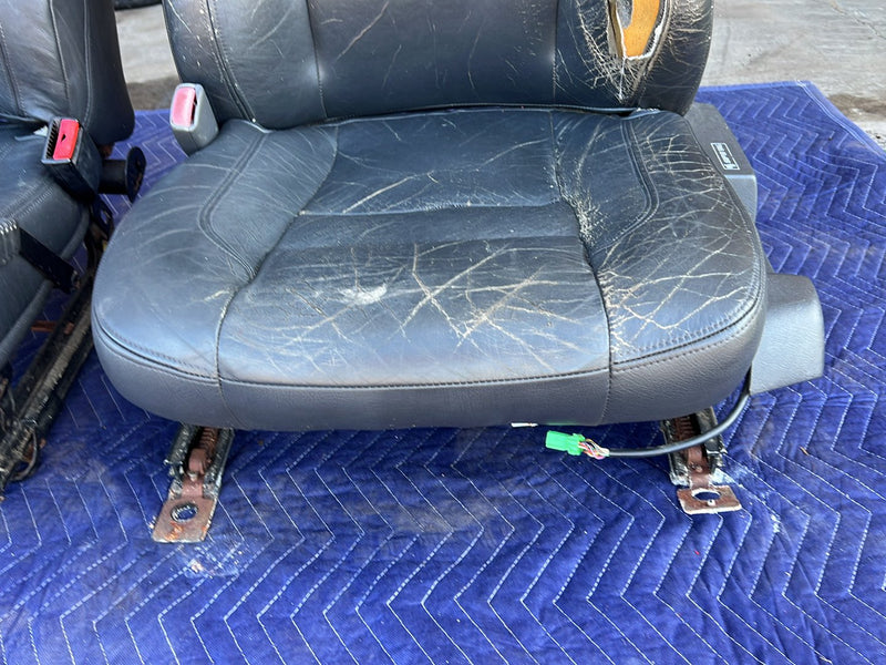 1993-1997 Volvo 850 Front Left & Right Bucket Seat Pair Gray Leather OEM