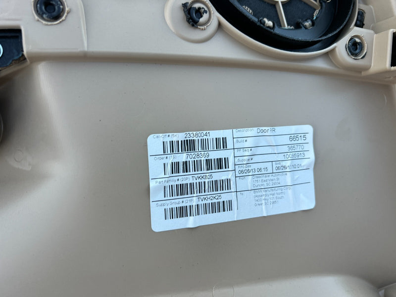 2011-2017 BMW X3 F25 Beige Front Rear Right Left Door Card Panel Set OEM #2171EM