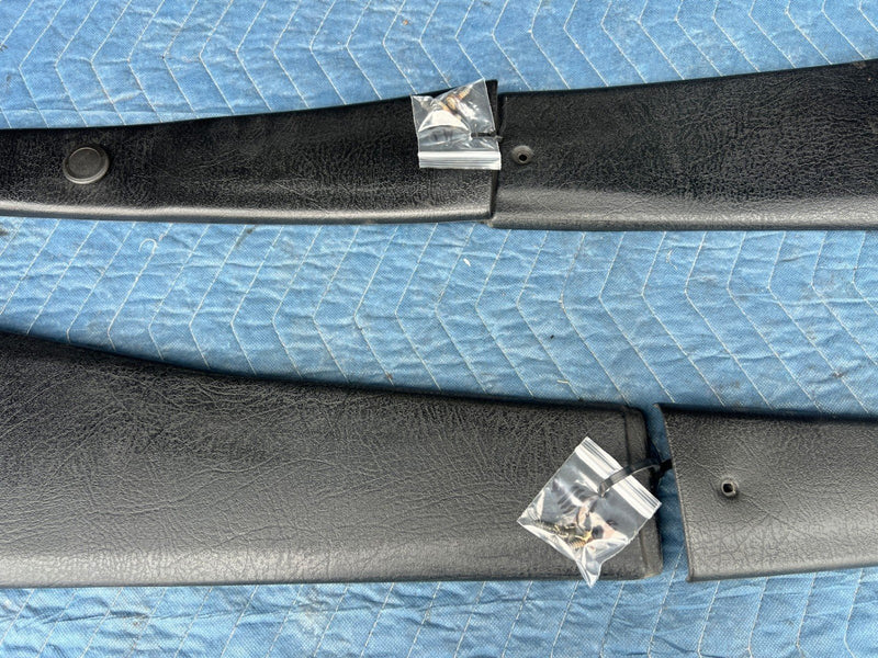 1985-1992 VW Golf B Pillar Trim Gray Right Left Pair OEM 193867297 193867285