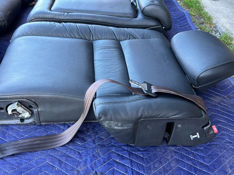 1993-1997 Volvo 850 Split Bench Rear Seat Assembly Gray Leather OEM