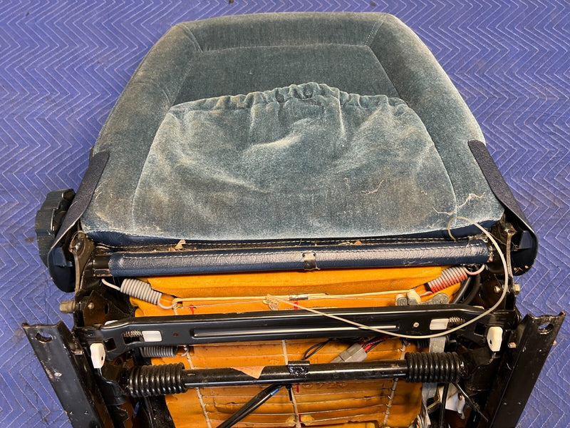 1984-1989 Volvo 740 760 Sedan Front Driver Left LH Seat Blue Cloth OEM #1557EM