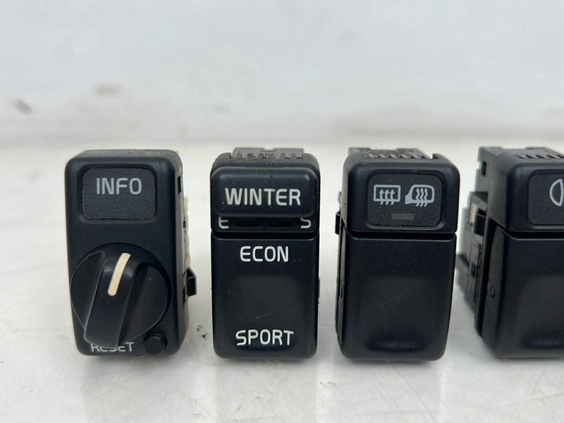 1993-1997 Volvo 850 Dash Sunroof Tracs Info Defrost Sport Switch Set OEM