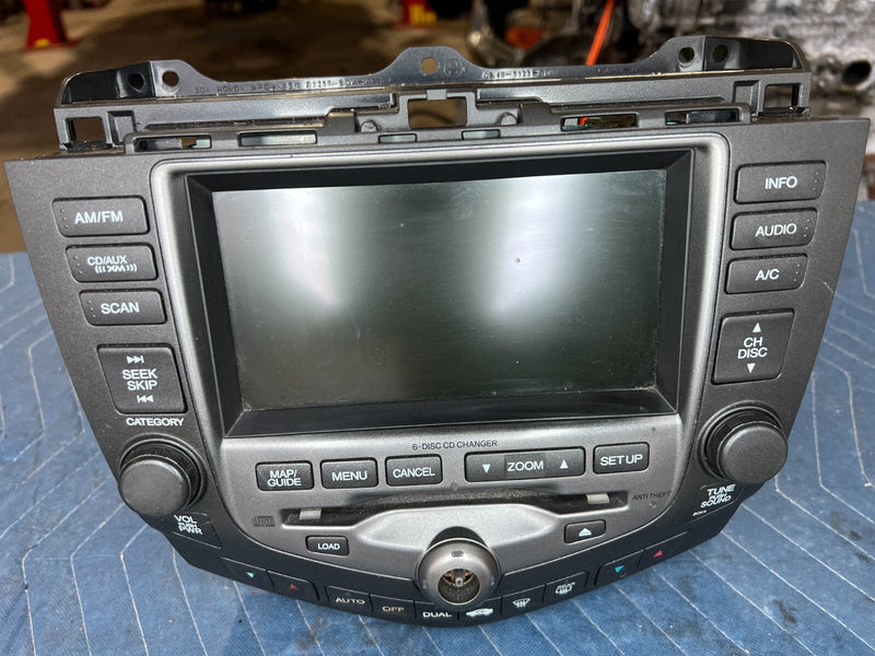 2003-2007 Honda Accord Dash Stereo Head Unit Entertainment Navigation OEM#1515CN