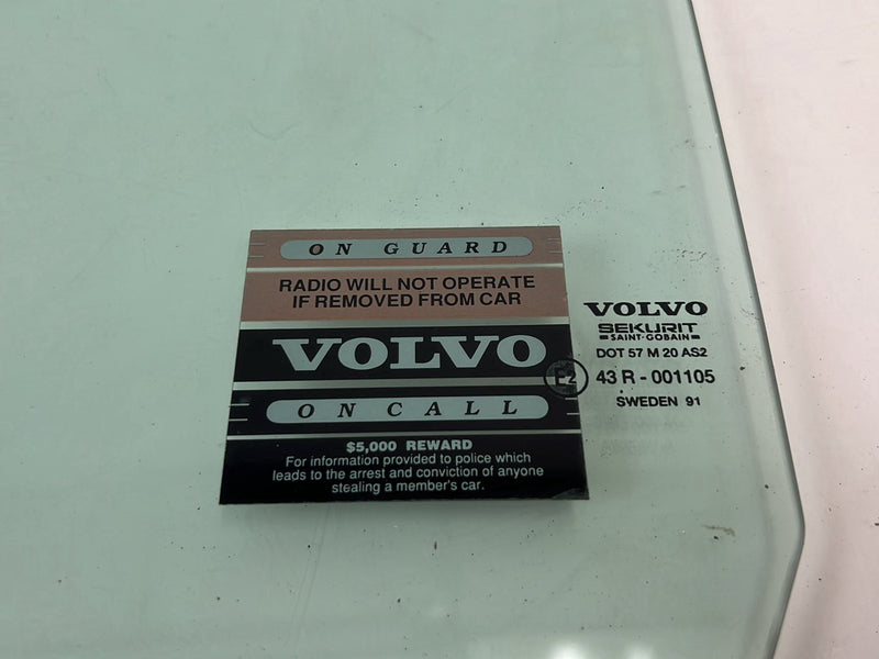 1986-1993 Volvo 240 244 Rear Passenger Right Window Glass 43R-001105 OEM #5580EM