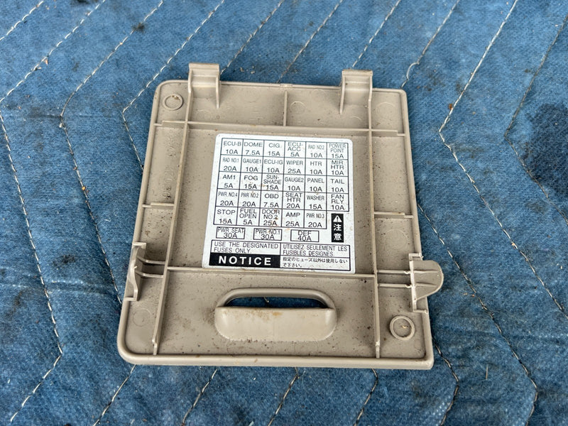 2002-2006 Toyota Camry Fuse Panel Cover Lid Tan Beige OEM #99DU