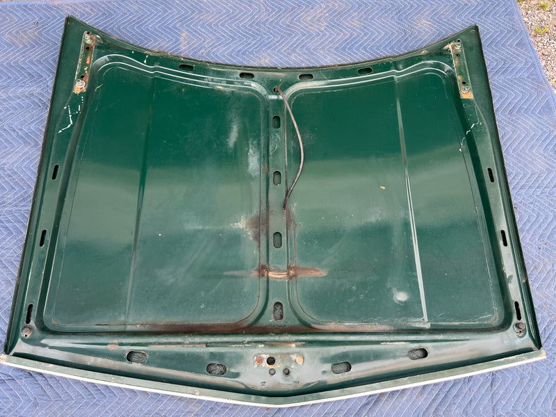 1967-1974 Volvo 140 142 Coupe Front Hood Engine Bonnet Panel Green OEM #4858EM