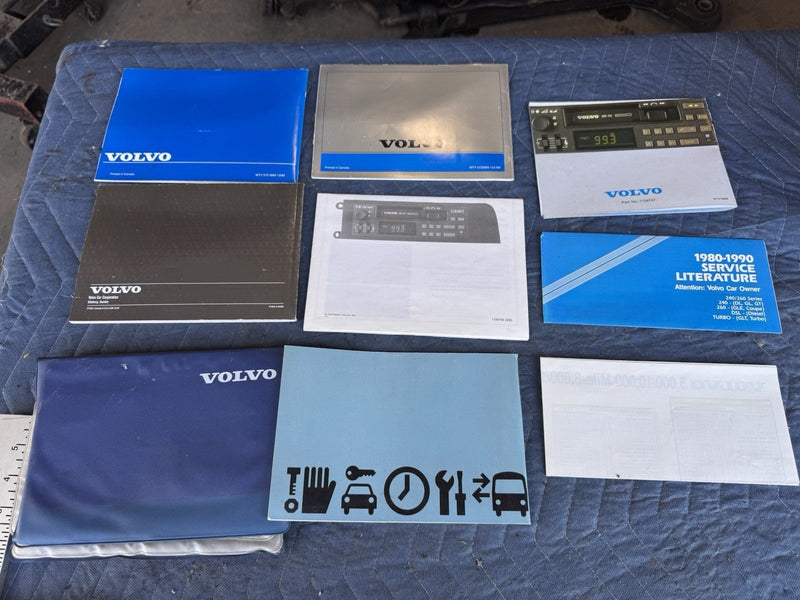 1990 Volvo 240 244 245 Owners Manual & Operating Pamphlets OEM Set #4954E