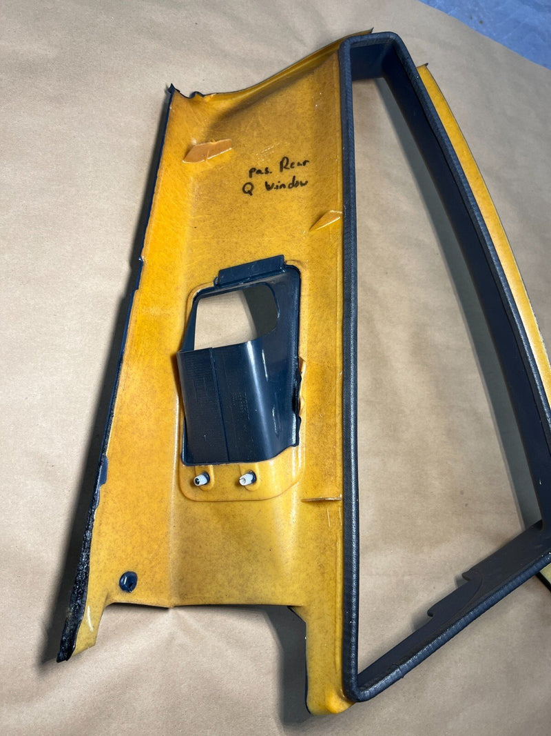 1984-1989 Volvo 740 760 Sedan Rear C Pillar Window Trim Dark Blue OEM #1552EM