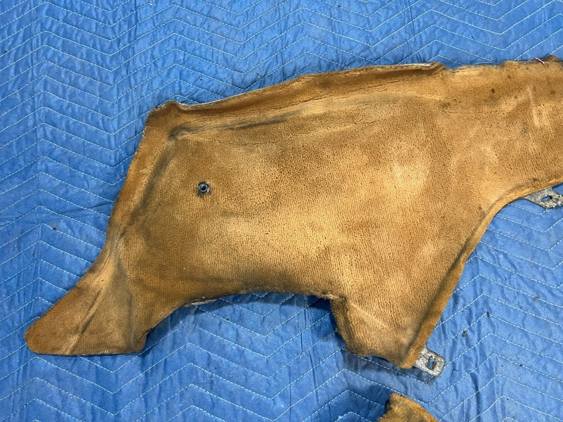 1986-1995 Mercedes 300D W124 Tan Center Console Molded Carpet Pair OEM #2768EM