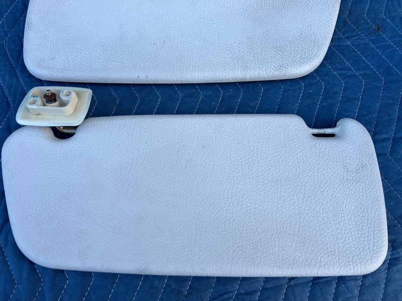 1986-1993 Volvo 240 244 Sedan Right & Left Sun Visor Shade Pair White OE #4175EM