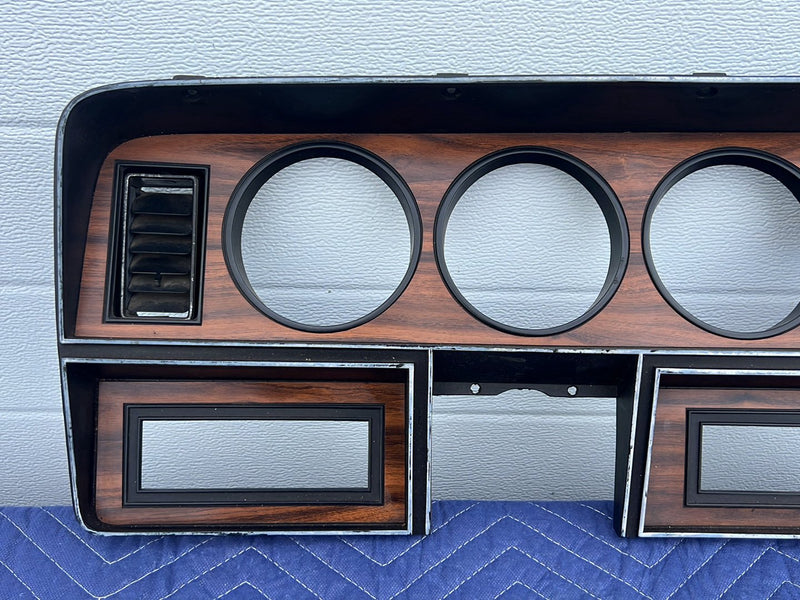 1981-1993 Dodge Ram D150 D250 Dash Gauge Cluster Trim Wood Grain OEM #5156EM