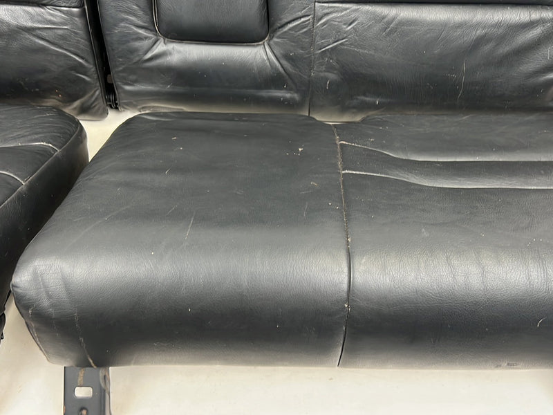 1990-1992 Volvo 740 745 940 Wagon Black Leather Rear Seat Assembly OEM #5985EM