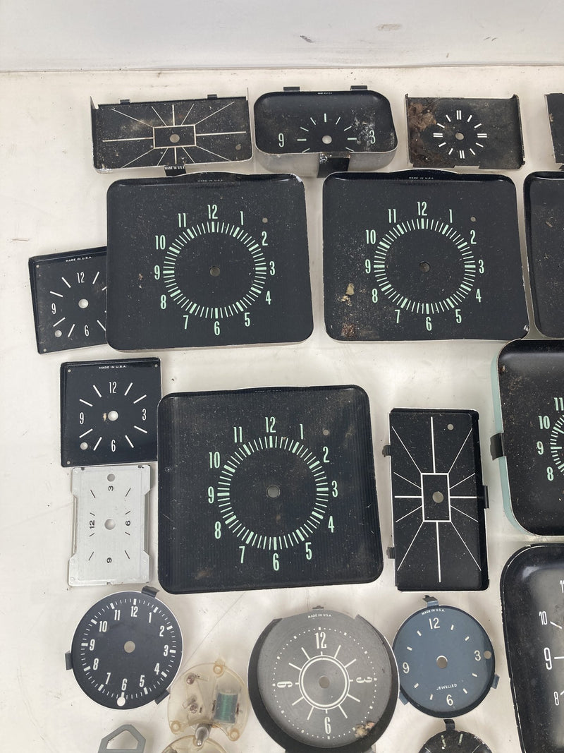 Lot of 50+ Automotive Clock Faces Steampunk Art Vintage OEM #5321M