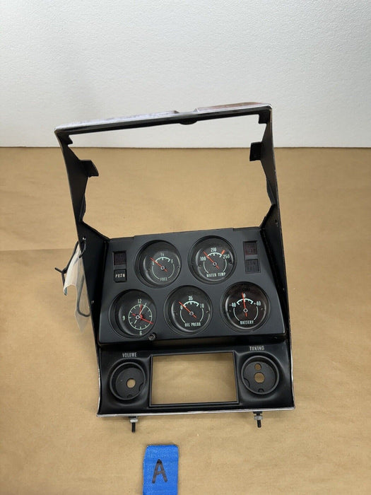 1968 Corvette C3 Early Small Gauge Center Dash Bezel Set Black OEM *NICE* #3243E