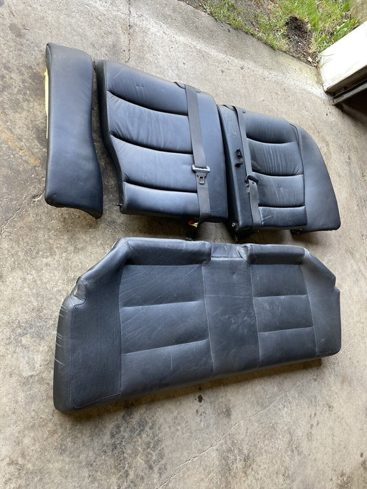 BMW E36 M3 1995 1996 1997 1998 92-99 Black Leather Rear Seat Assembly Coupe #22J