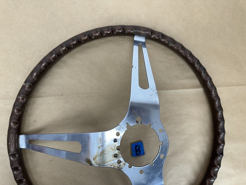 1963-1968 Corvette C2 C3 Walnut Wood Steering Wheel 3 Spoke OEM *NICE* #3237E