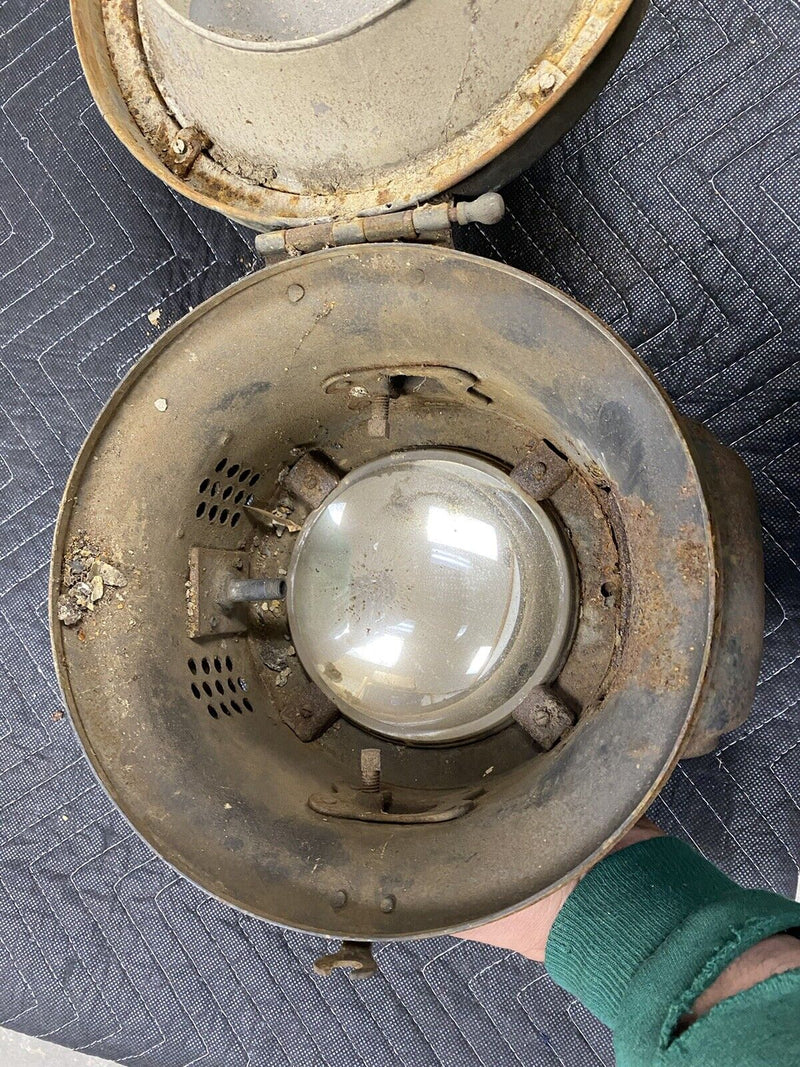 Antique Vintage Car Gas Carbide Headlight Brass & Steel Model T 1910s #2998E