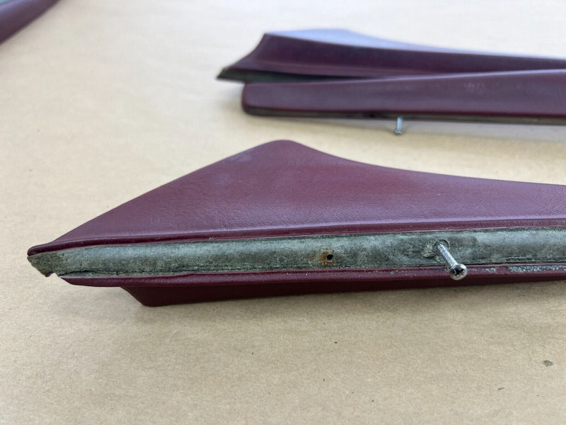 1979-1985 Mercedes 300SD W126 Set of Front Rear L + R Maroon Door Trim OEM#275EM
