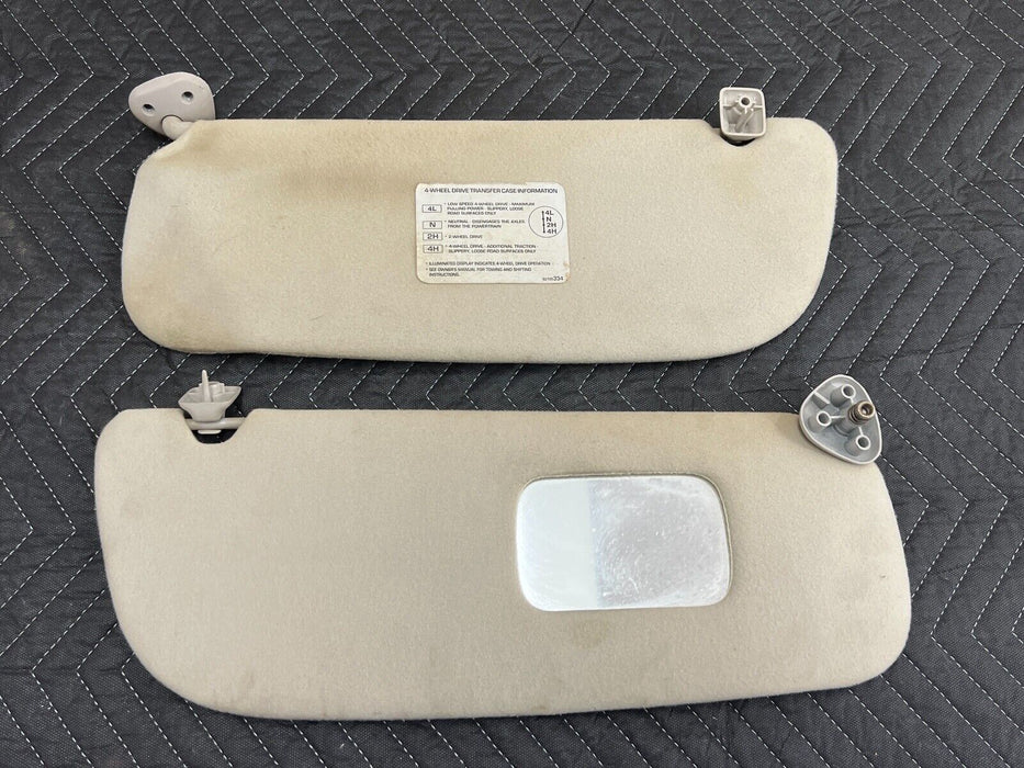 1998-2001 Dodge Ram 1500 Pair of Left & Right Tan Shade Sun Visor OEM #723EM