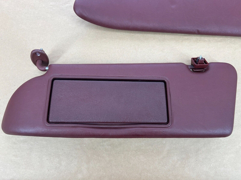 1979-1985 Mercedes 300SD W126 Pair L + R Maroon Sun Visors Interior OEM #270EM