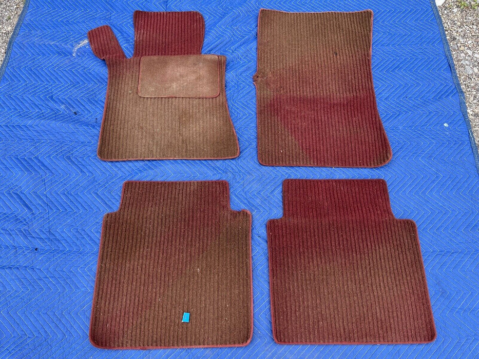 1979-1985 Mercedes 300SD W126 Full Set of 4 Maroon Floor Mats OEM #313EM