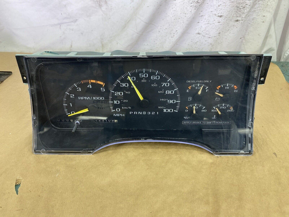 1996 Chevy Suburban 2500 Diesel Automatic Trans Mission Gauge Cluster OEM #2476E